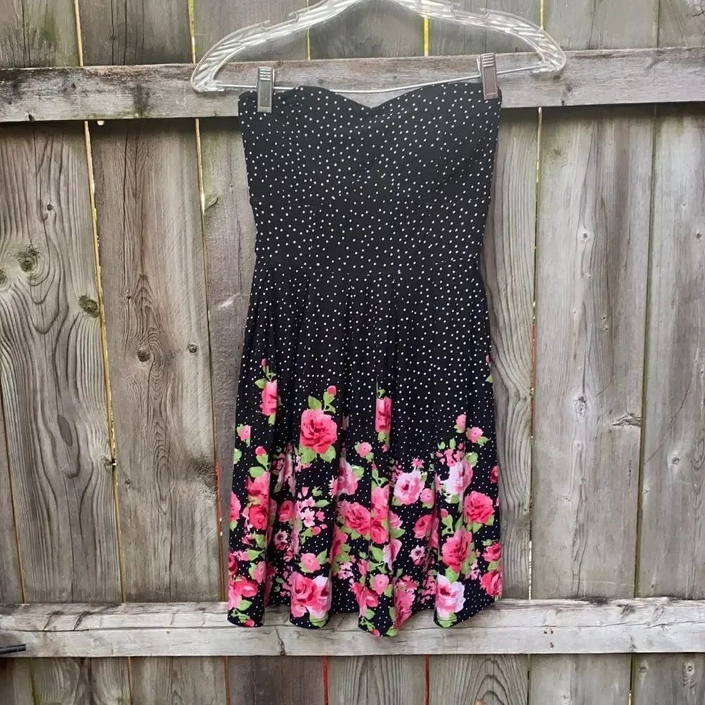 Floral Strapless Dress sz. XS